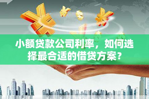 科尔沁左翼中旗小额贷款公司利率，如何选择最合适的借贷方案？
